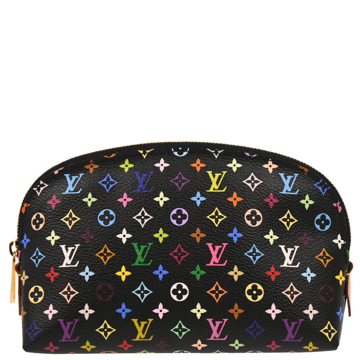 Louis Vuitton 2013 Black Monogram Multicolor Pochette Cosmetic M47355