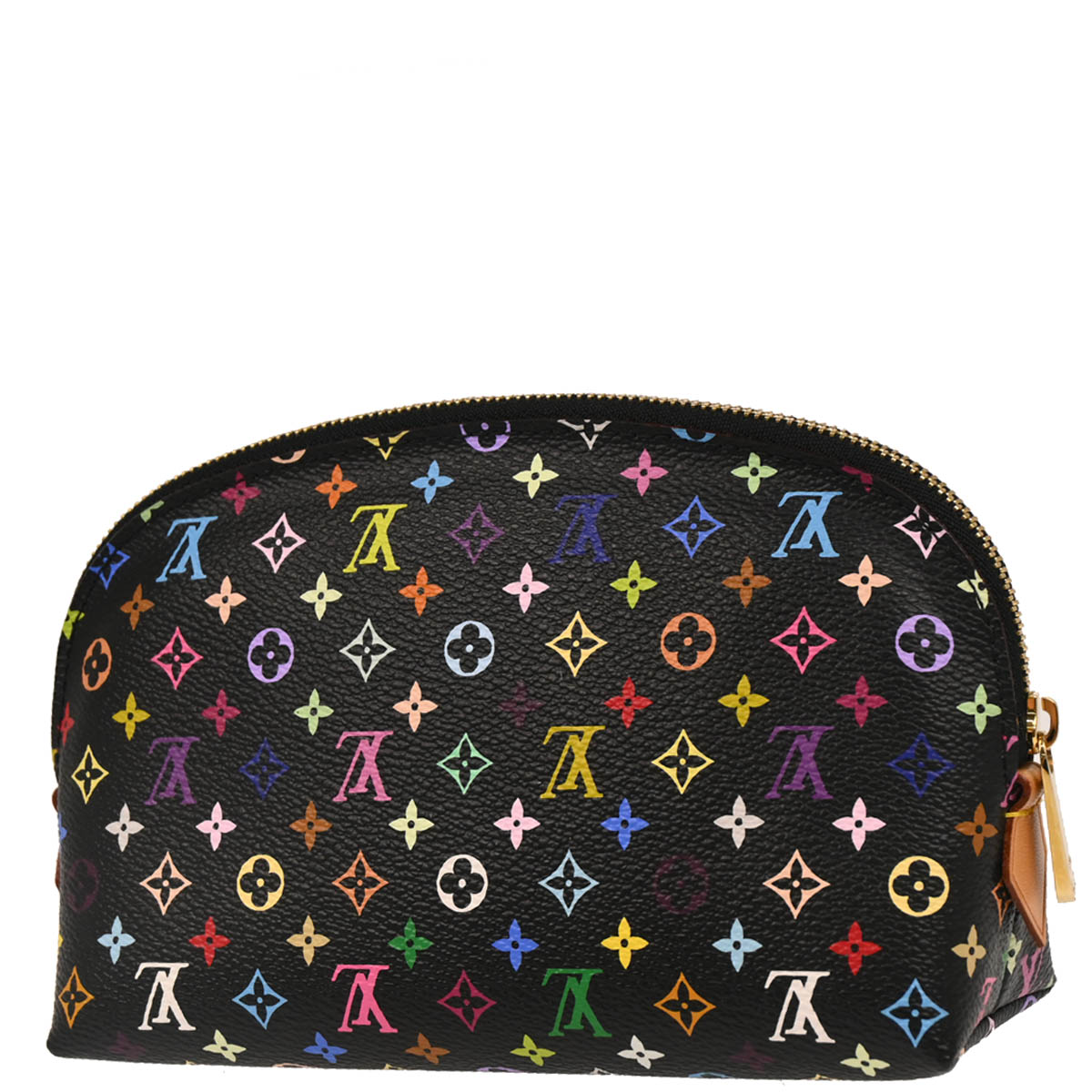 Louis Vuitton 2013 Black Monogram Multicolor Pochette Cosmetic M47355