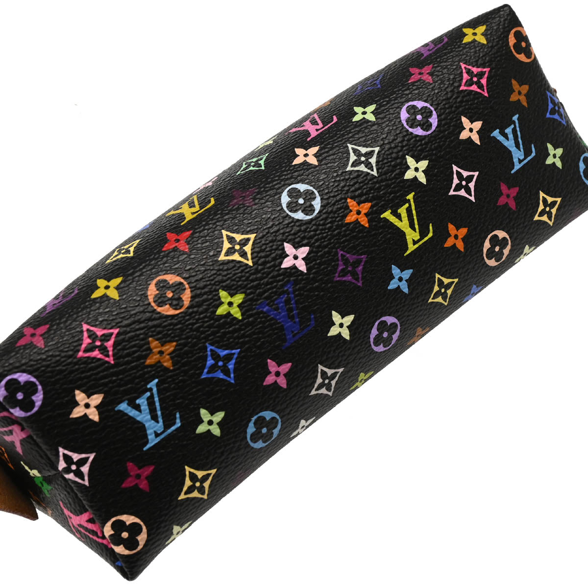 Louis Vuitton 2013 Black Monogram Multicolor Pochette Cosmetic M47355