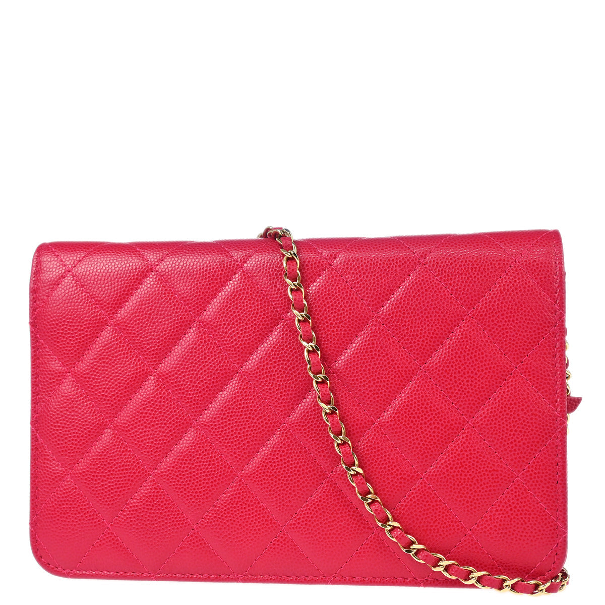 Chanel 2016-2017 Pink Caviar WOC Shoulder Wallet Bag