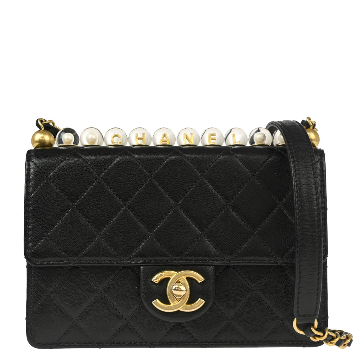 Chanel 2019 Black Lambskin Shoulder Bag