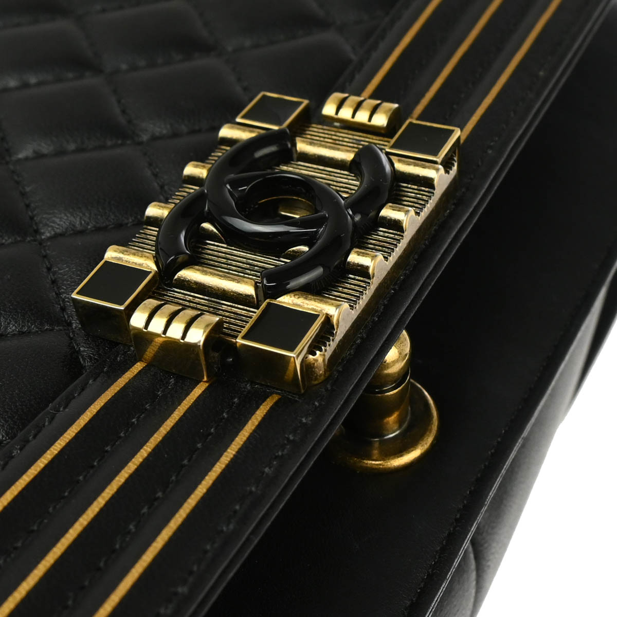 Boy Chanel 2017-2018 Black Lambskin Medium 2way Chain Shoulder Bag