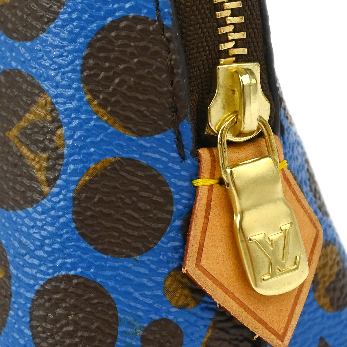 Louis Vuitton 2012 Pumpkin Dot Pochette Cosmetic Pouch Bag M47345
