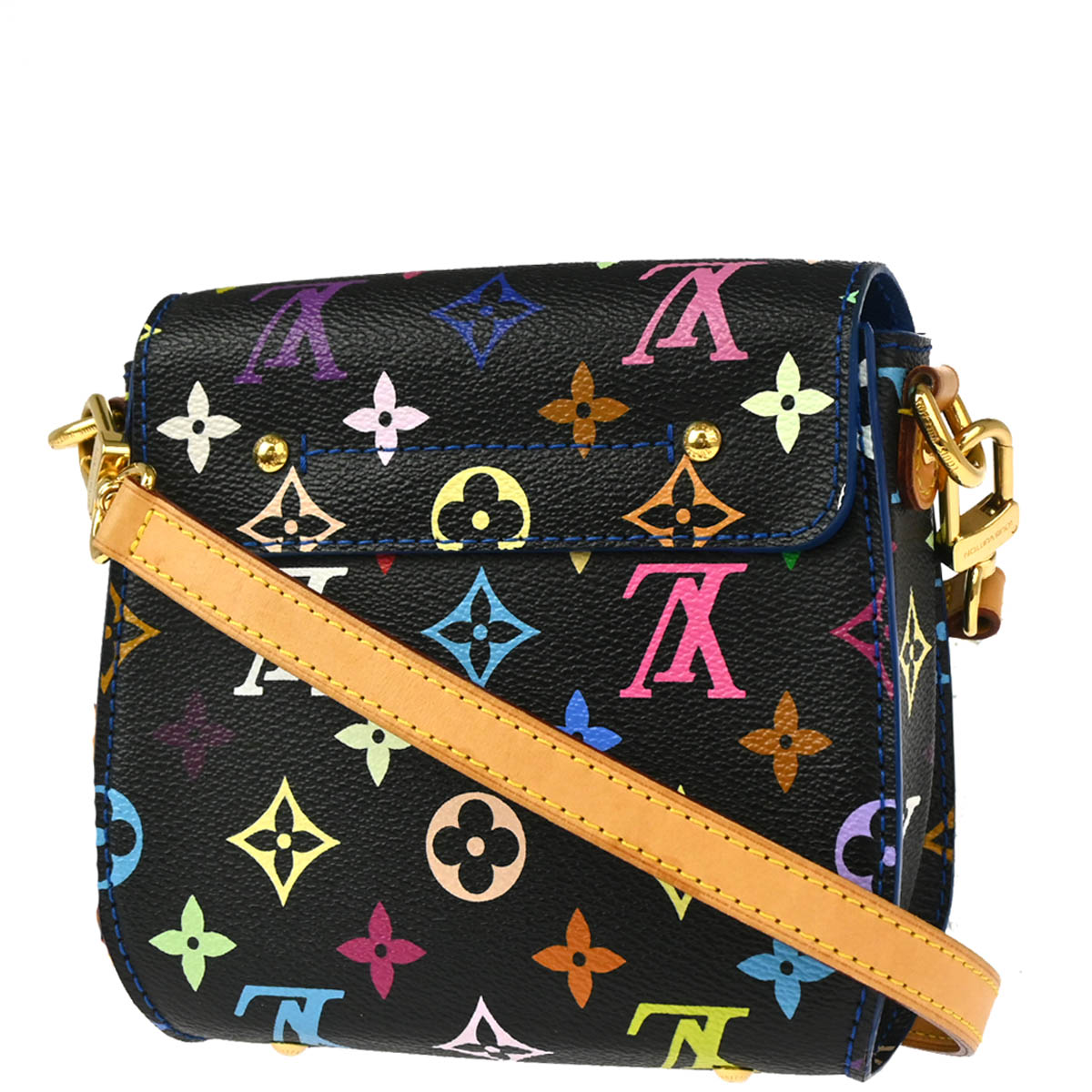 Louis Vuitton 2012 Black Multicolor Heart Breaker Shoulder Bag M40659