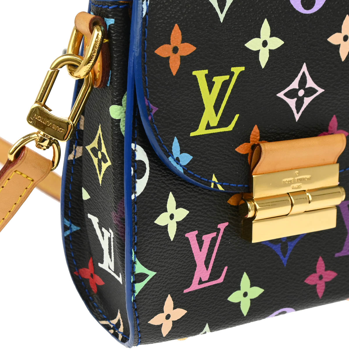 Louis Vuitton 2012 Black Multicolor Heart Breaker Shoulder Bag M40659