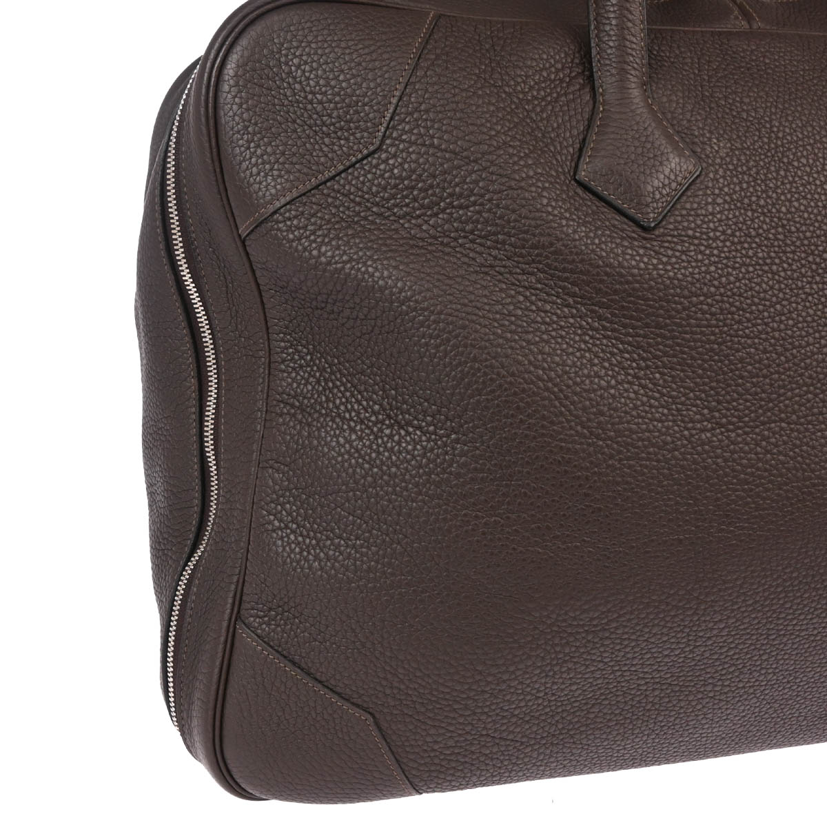 Hermes 2014 Chocolat Taurillon Clemence Victoria 50 Handbag