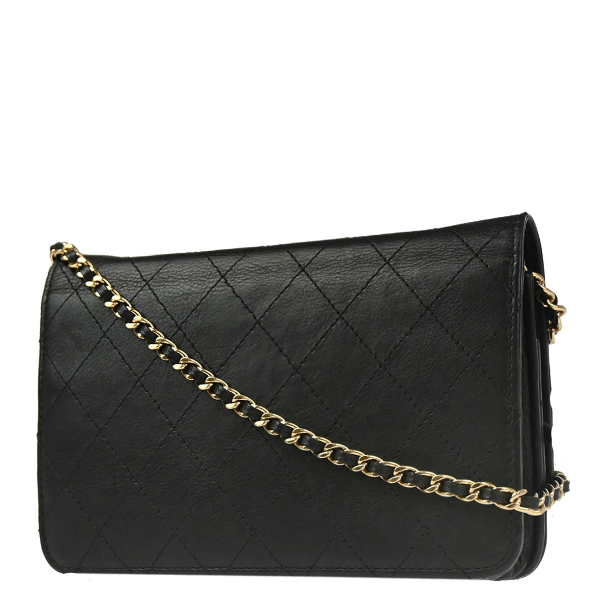 Chanel 2019 Black Lambskin WOC Wallet Shoulder Bag