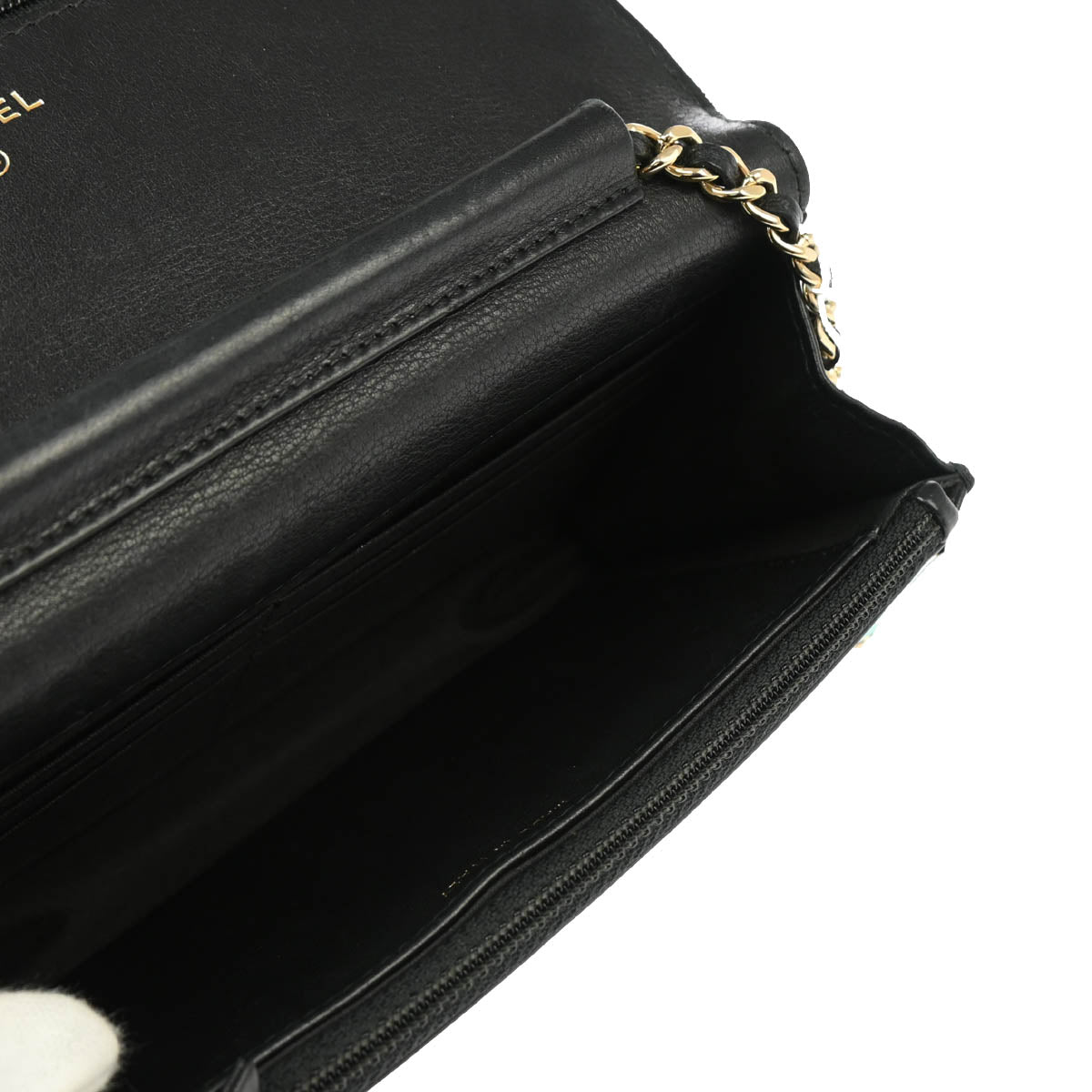 Chanel 2019 Black Lambskin WOC Wallet Shoulder Bag