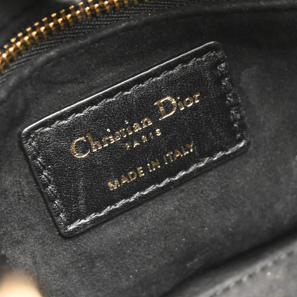Christian Dior 2019 Black Velvet Small Lady Dior Cannage 2way Handbag