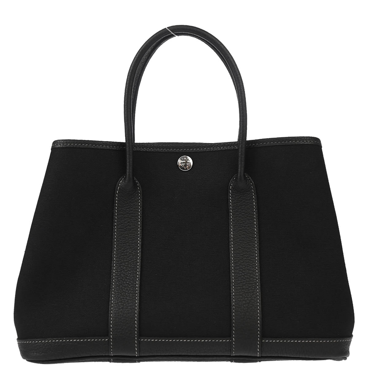 Hermes 2013 Toile Officier Black Garden Party TPM Tote Handbag