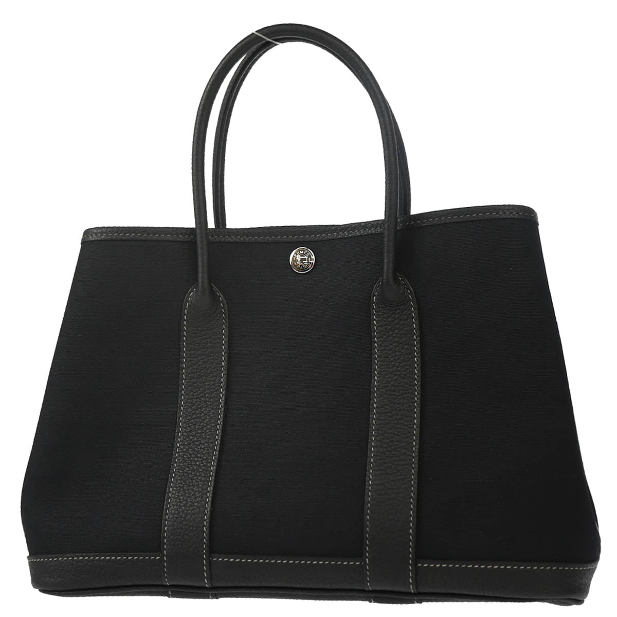 Hermes 2013 Toile Officier Black Garden Party TPM Tote Handbag