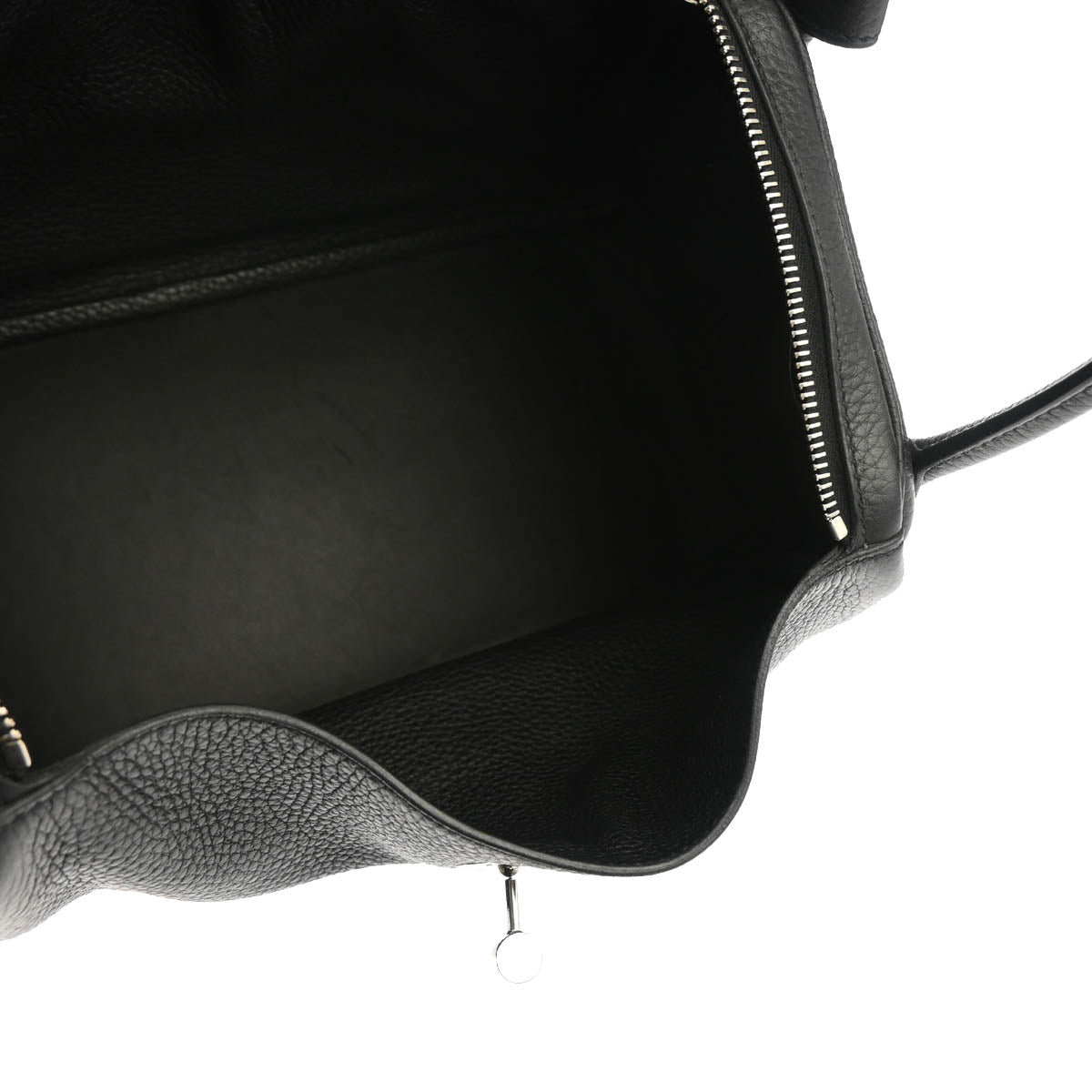 Hermes 2018 Black Taurillon Clemence Lindy 30 Shoulder Bag