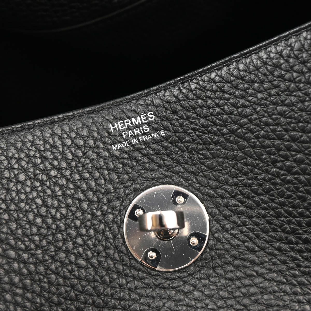Hermes 2018 Black Taurillon Clemence Lindy 30 Shoulder Bag