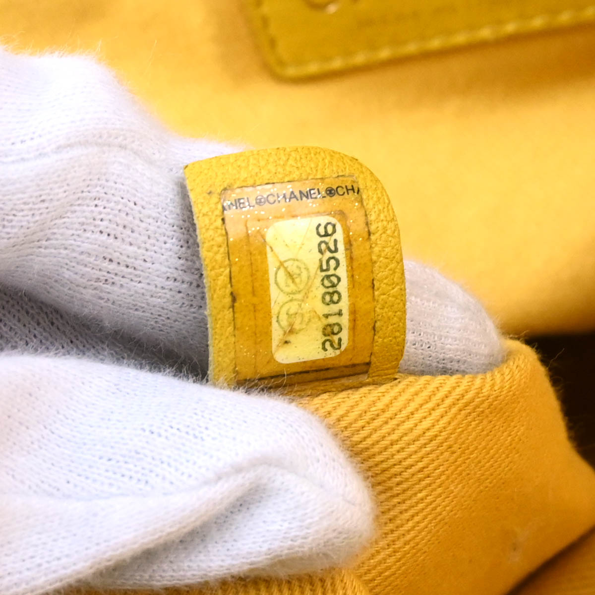 Chanel 2019 Yellow Fabric Medium Deauville 2way Shoulder Tote Bag