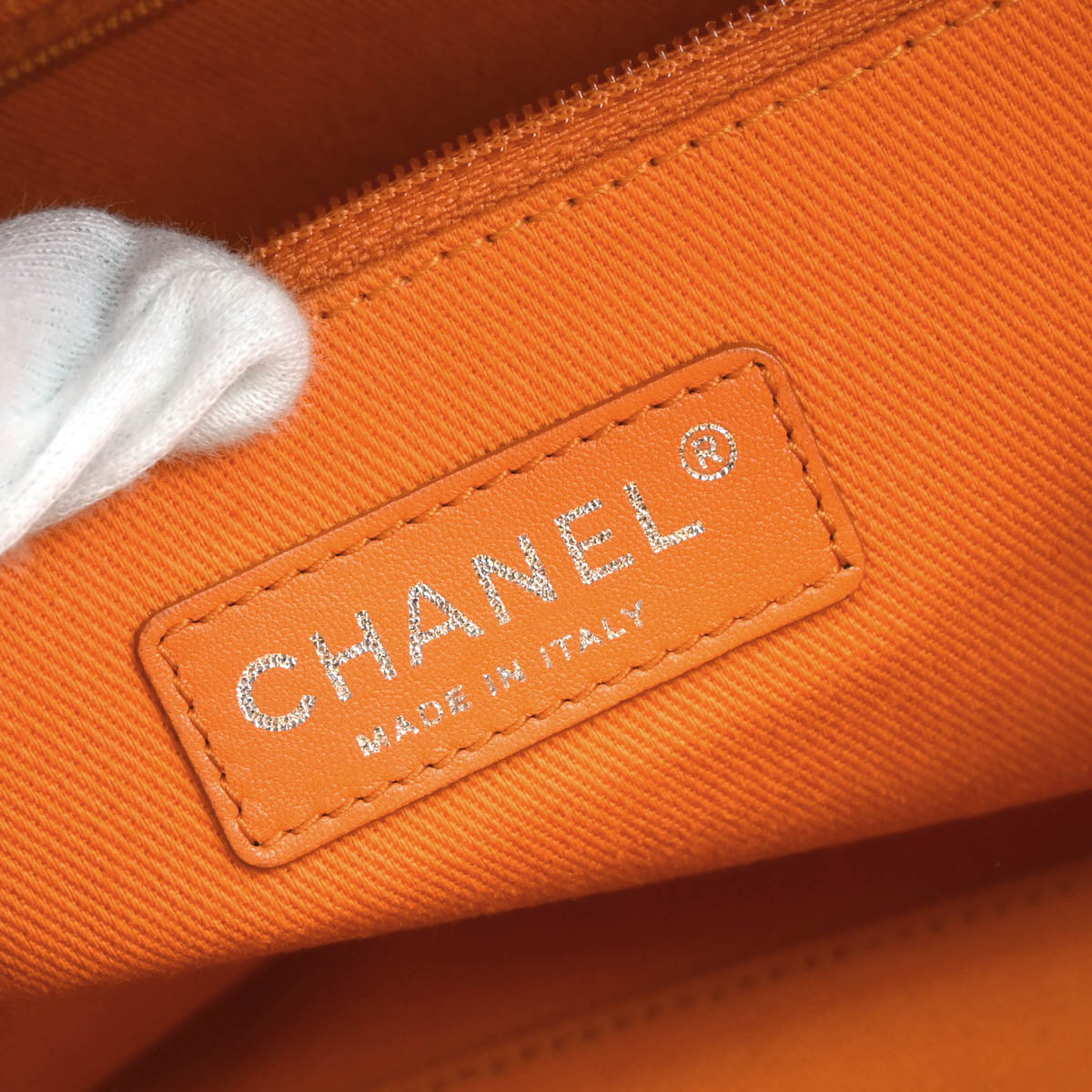 Chanel 2014-2015 Orange Canvas Deauville Bowling 2way Shoulder Handbag