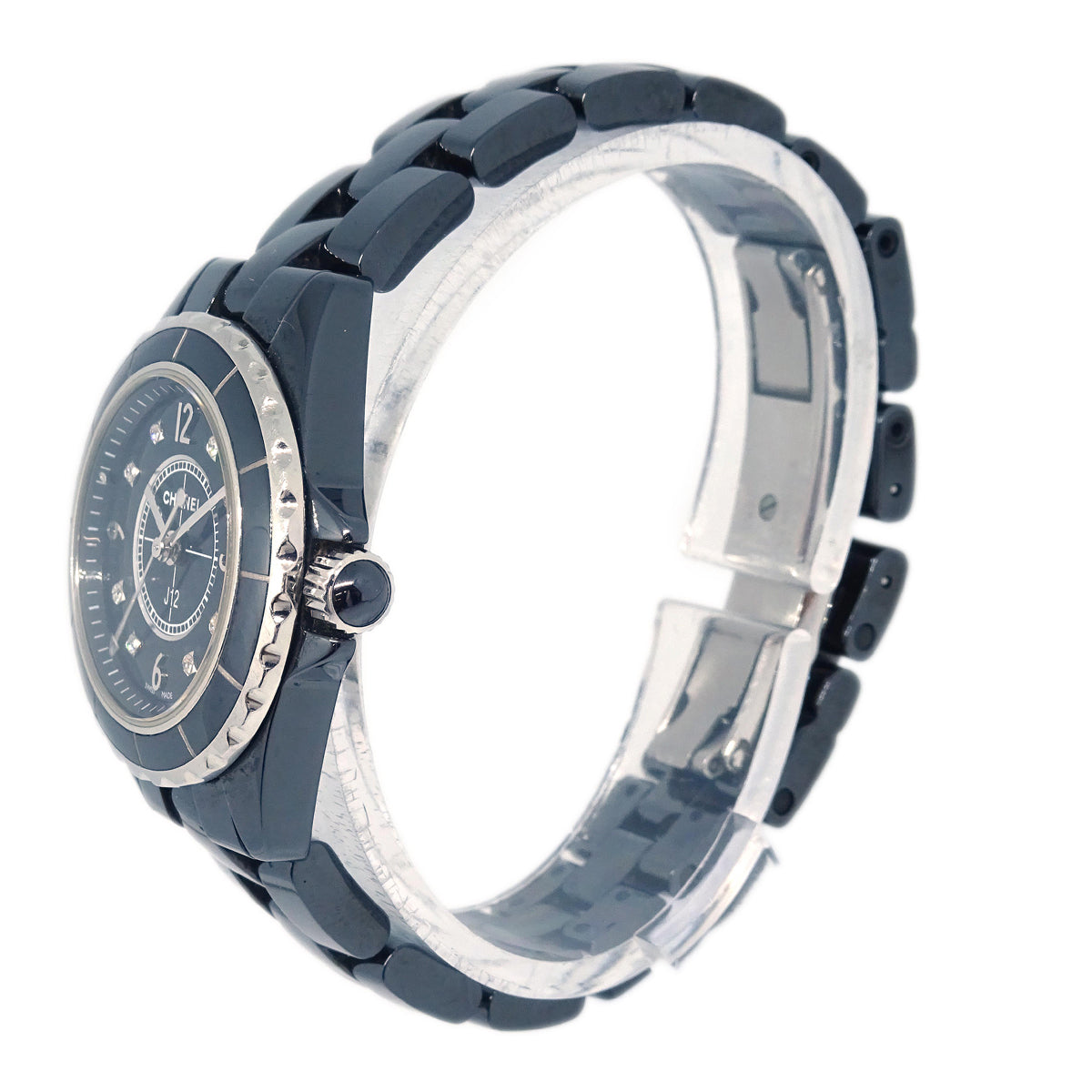 Chanel J12 Quartz 29mm Watch Ceramic Diamond SS