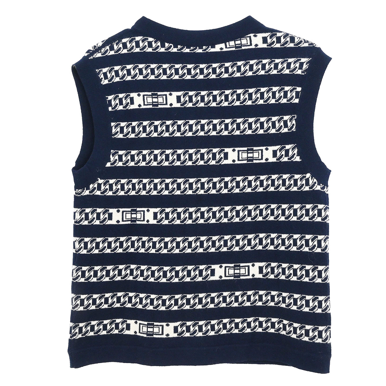 Chanel 2017 Sleeveless Vest Jacket Navy #34