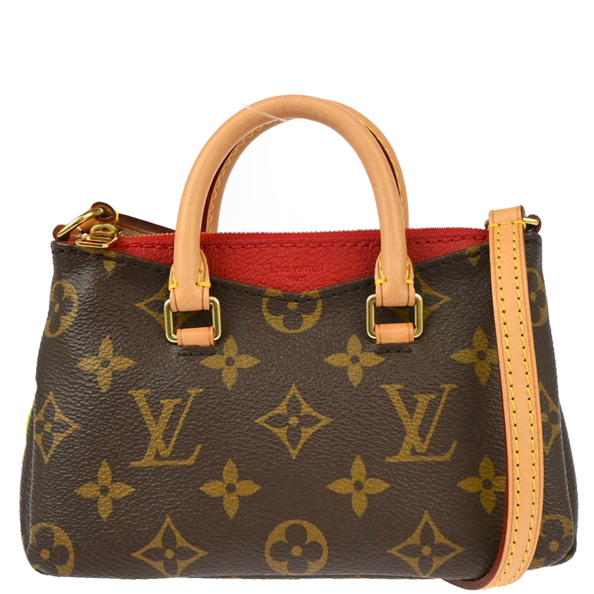 Louis Vuitton 2015 Monogram Nano Pallas 2way Shoulder Handbag M61254
