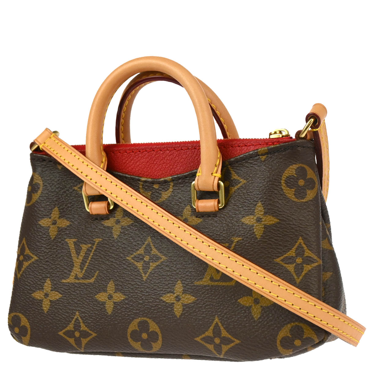 Louis Vuitton 2015 Monogram Nano Pallas 2way Shoulder Handbag M61254