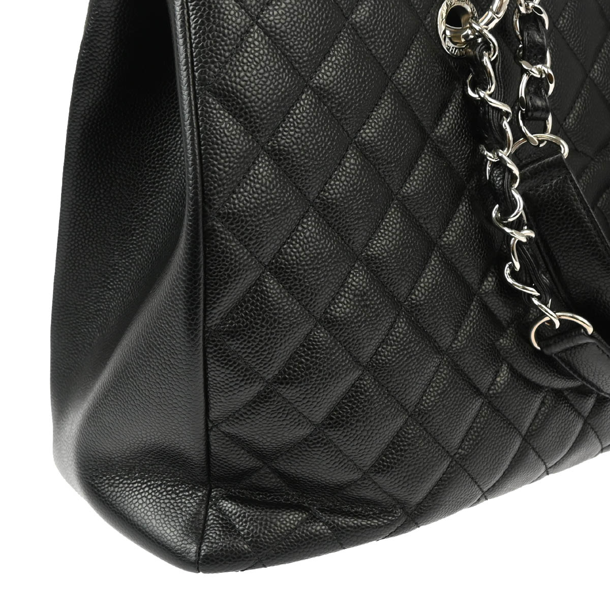 Chanel 2012 Black Caviar Grand Shopping Tote GST XL Handbag