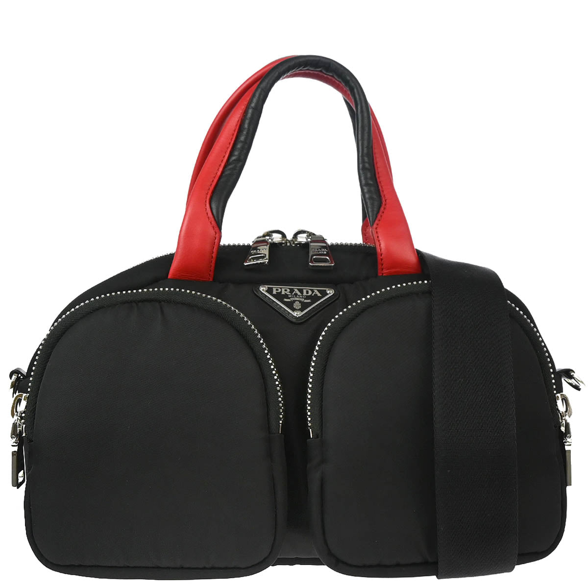 Prada Black Nylon 2way Shoulder Handbag
