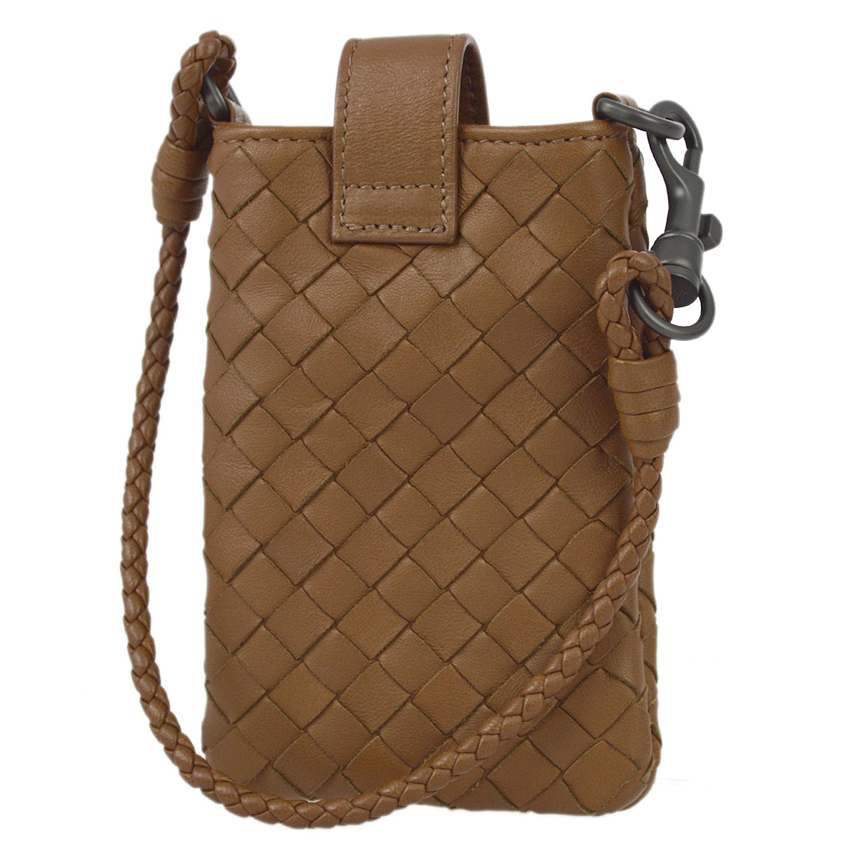 Bottega Veneta Brown Intrecciato Phone Case Small Good