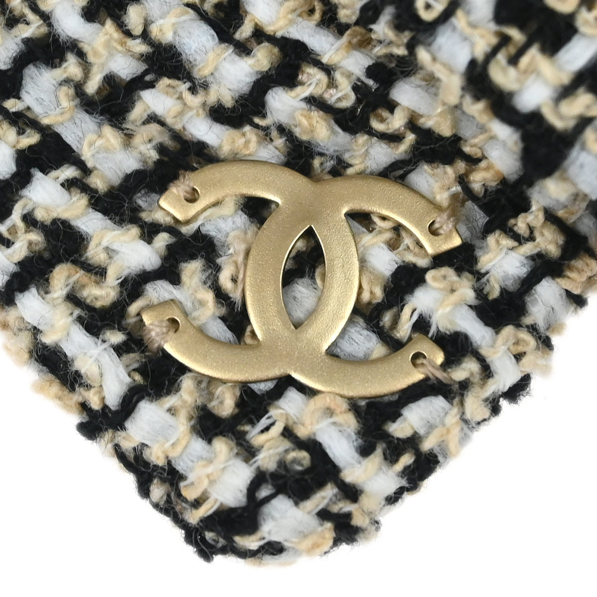 Chanel Hair Clip Bow Hairpin Barrette White 14C