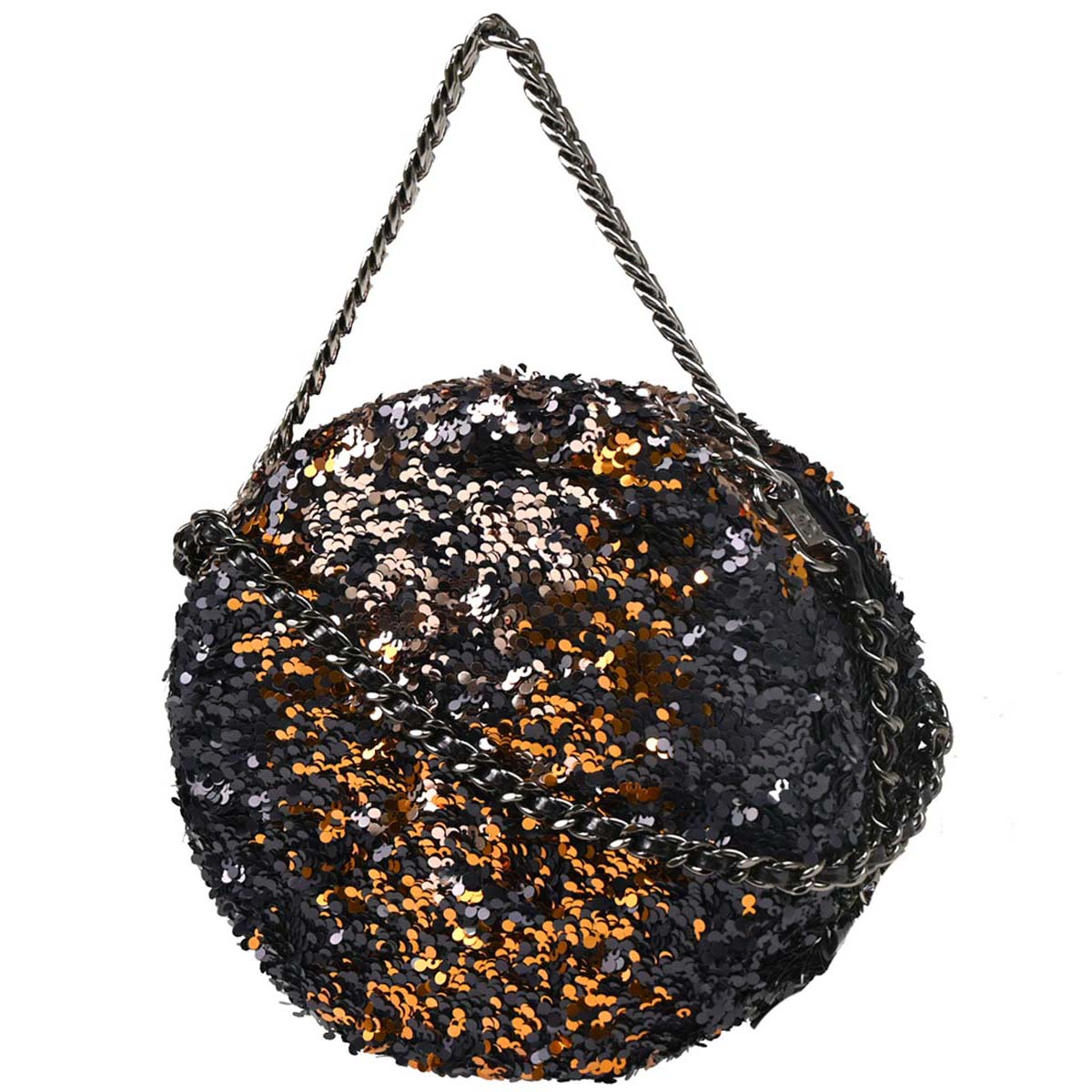 Chanel 2018-2019 Navy Lambskin Sequins 2way Shoulder Handbag