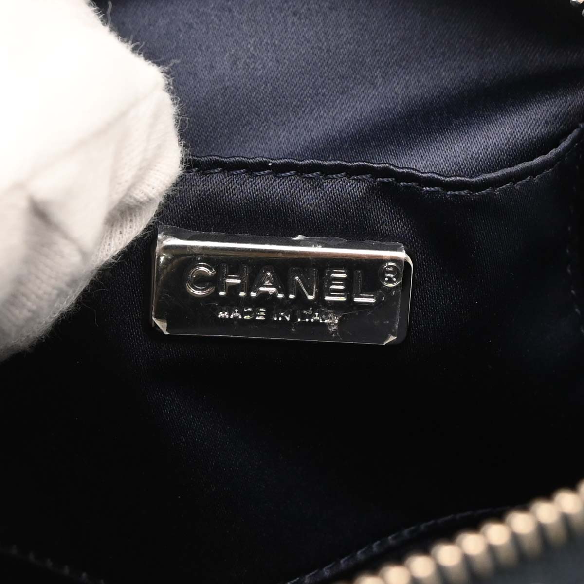Chanel 2018-2019 Navy Lambskin Sequins 2way Shoulder Handbag