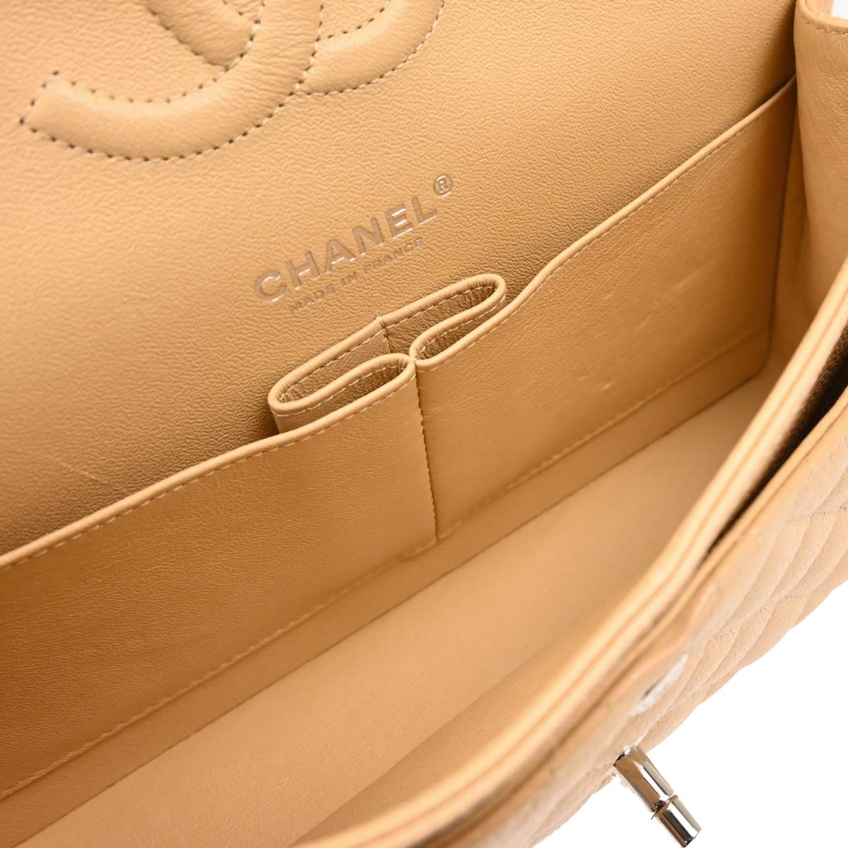Chanel 2019 Beige Caviar Medium Classic Double Flap Shoulder Bag