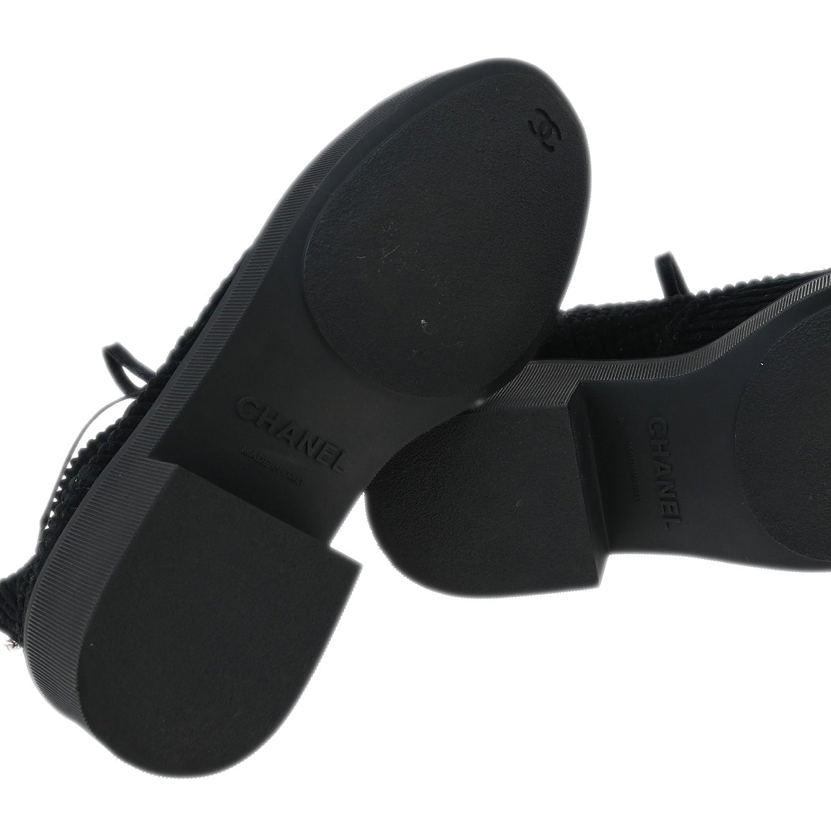 Chanel * Black Corduroy Shoes Sneakers #35