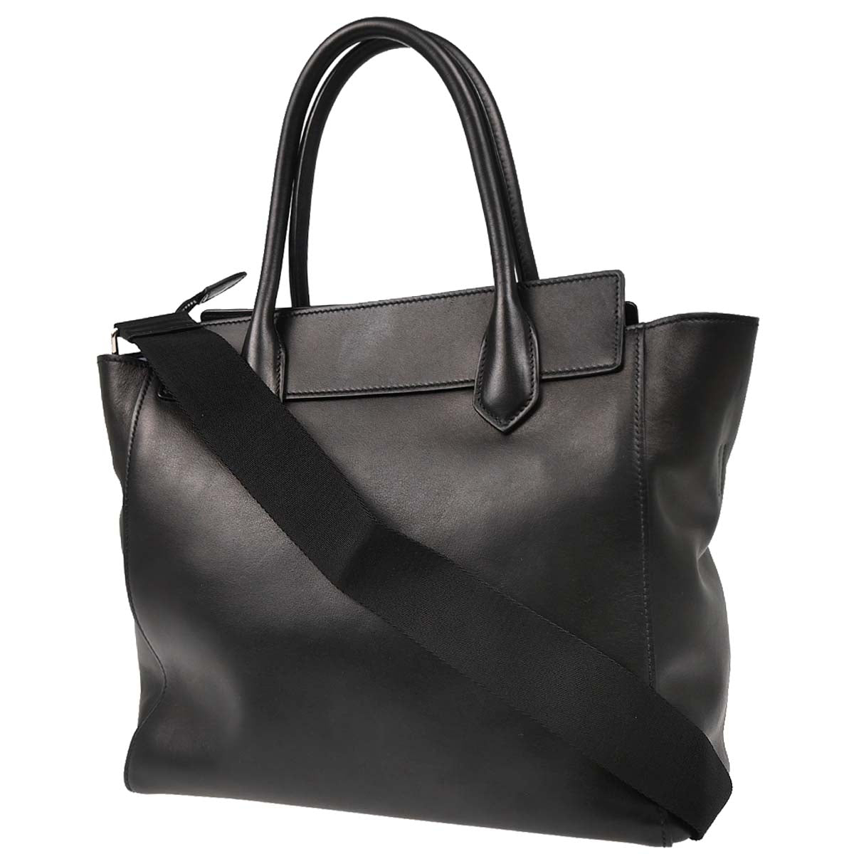 Prada Black Leather 2way Shoulder Handbag