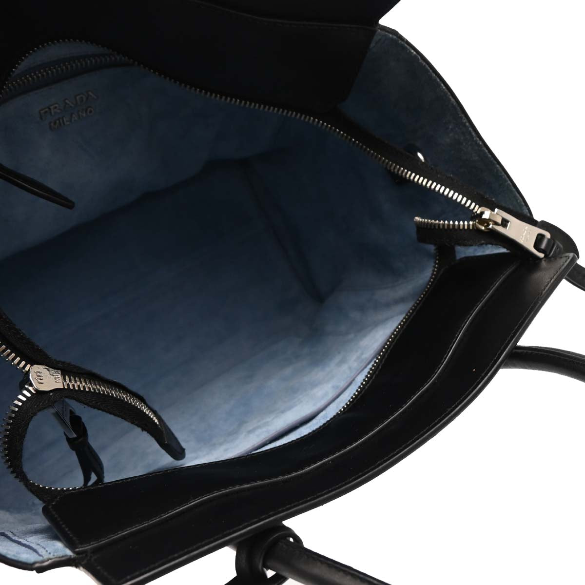 Prada Black Leather 2way Shoulder Handbag