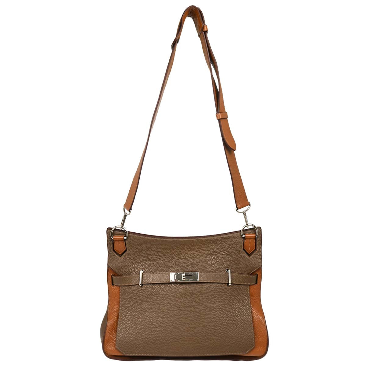 Hermes 2013 Taupe Gray Gold Taurillon Clemence Jypsiere 34 Shoulder Bag