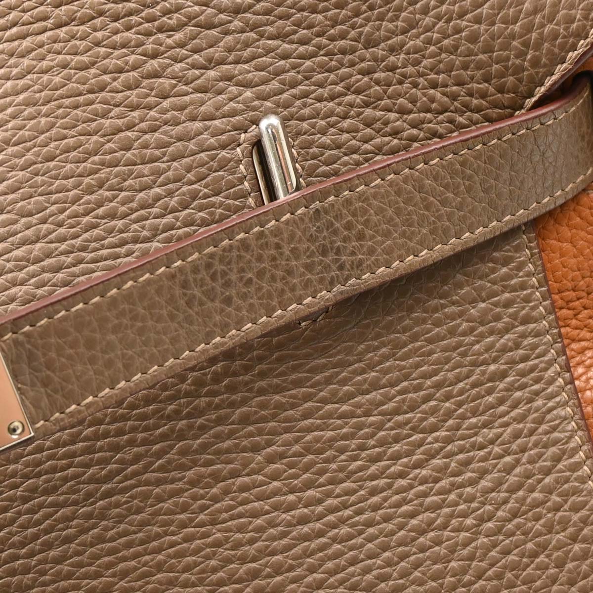 Hermes 2013 Taupe Gray Gold Taurillon Clemence Jypsiere 34 Shoulder Bag