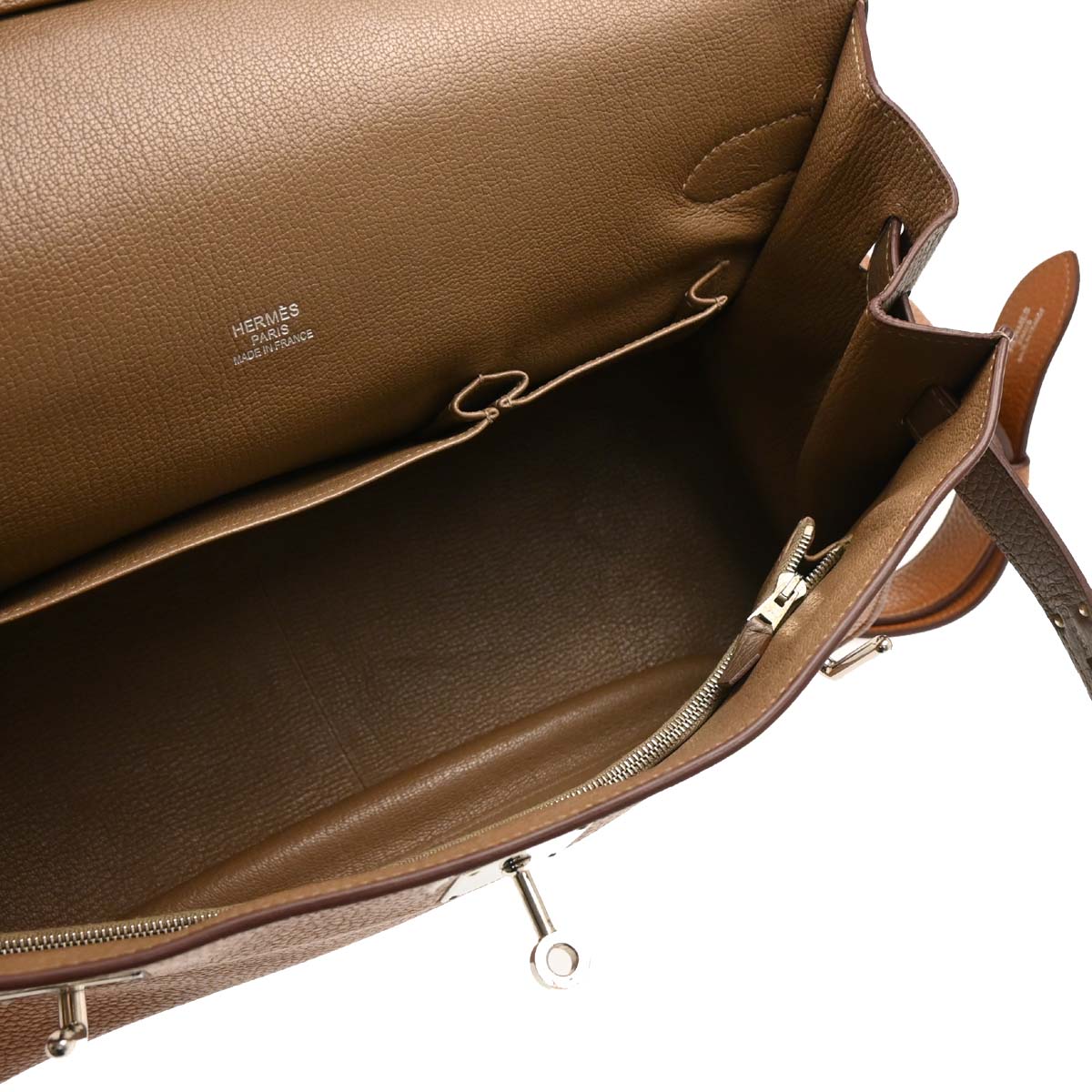 Hermes 2013 Taupe Gray Gold Taurillon Clemence Jypsiere 34 Shoulder Bag