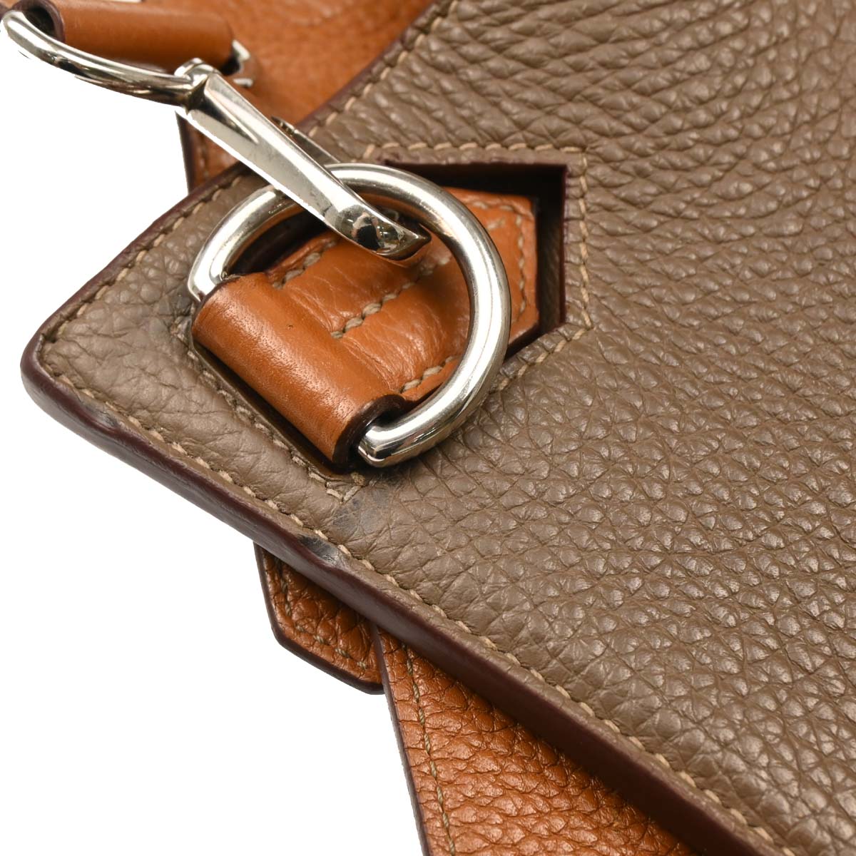 Hermes 2013 Taupe Gray Gold Taurillon Clemence Jypsiere 34 Shoulder Bag