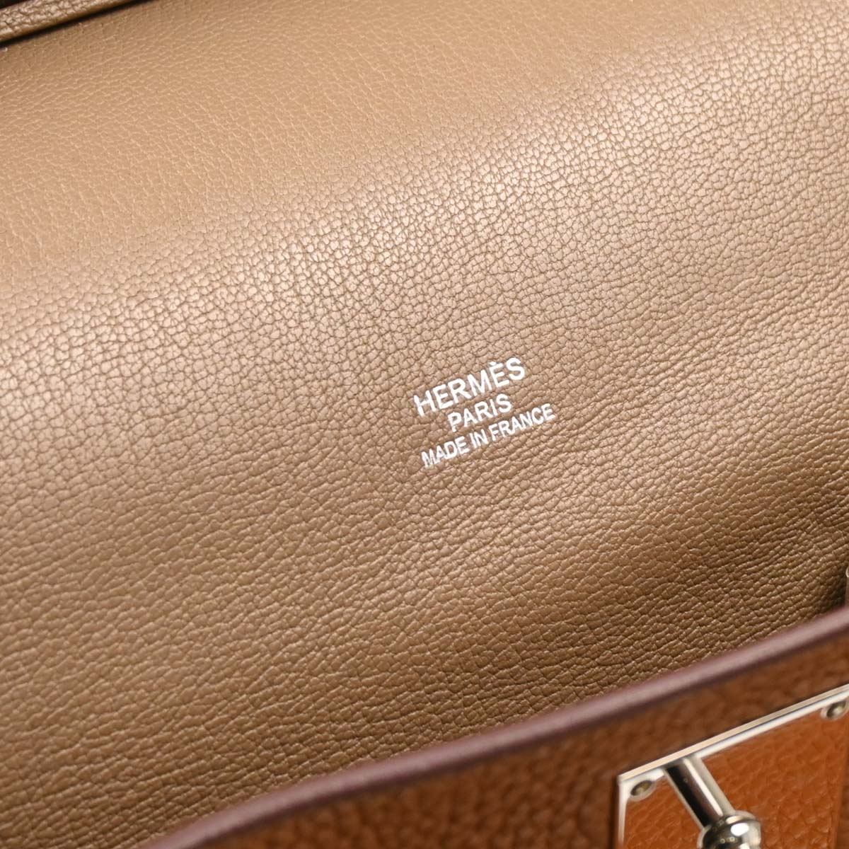 Hermes 2013 Taupe Gray Gold Taurillon Clemence Jypsiere 34 Shoulder Bag