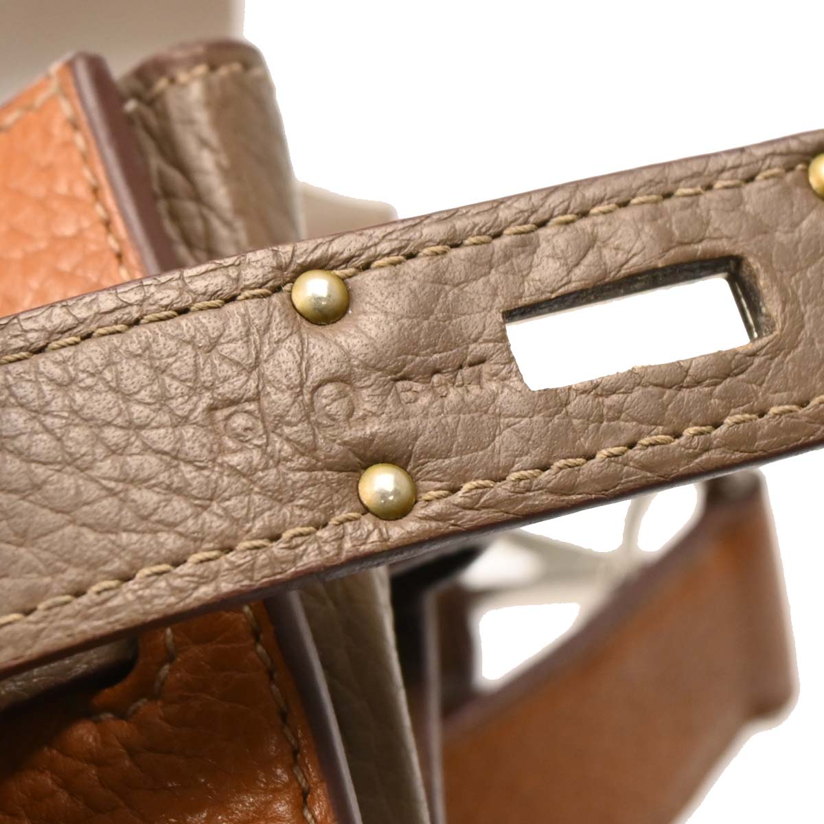 Hermes 2013 Taupe Gray Gold Taurillon Clemence Jypsiere 34 Shoulder Bag