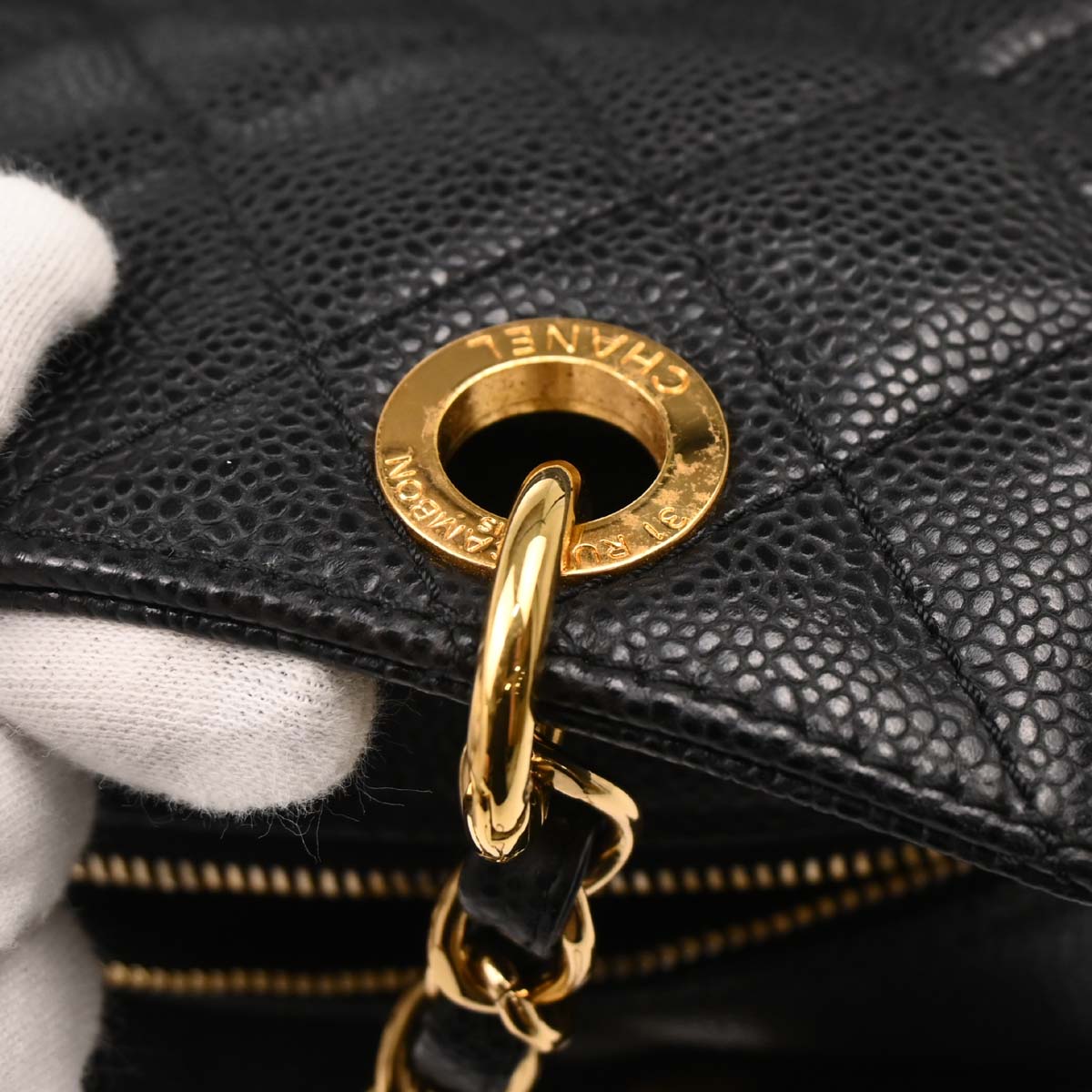 Chanel 2011 Black Caviar Petite Timeless Tote PTT Handbag