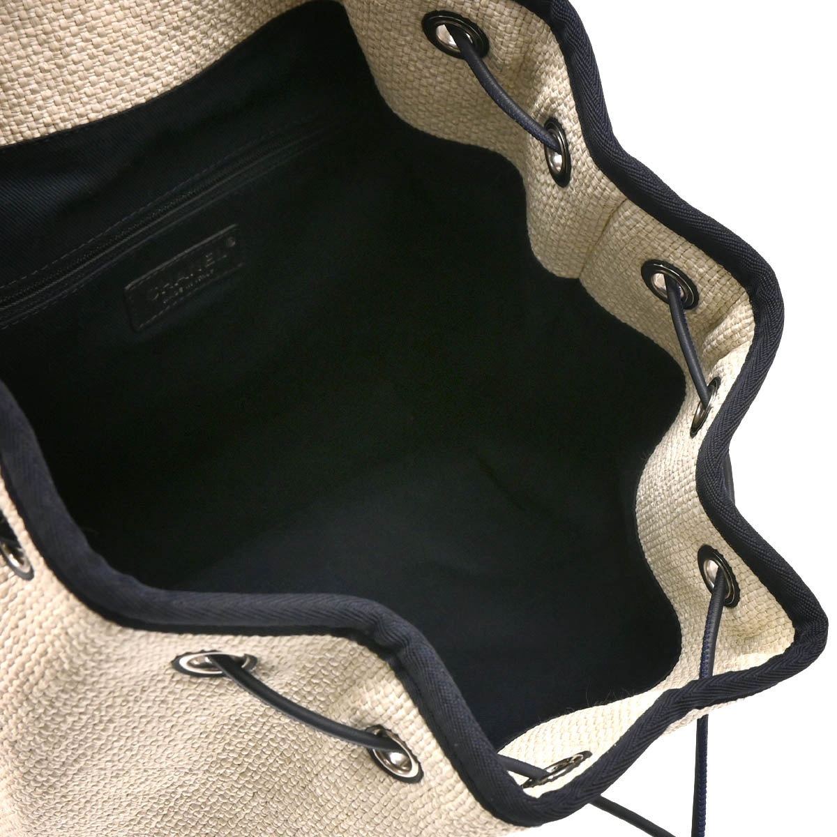 Chanel 2017 Ivory Straw Deauville Backpack