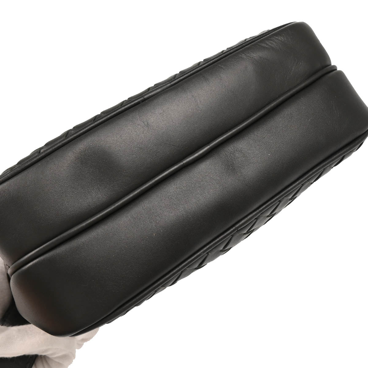 Bottega Veneta Gray Intrecciato Shoulder Bag