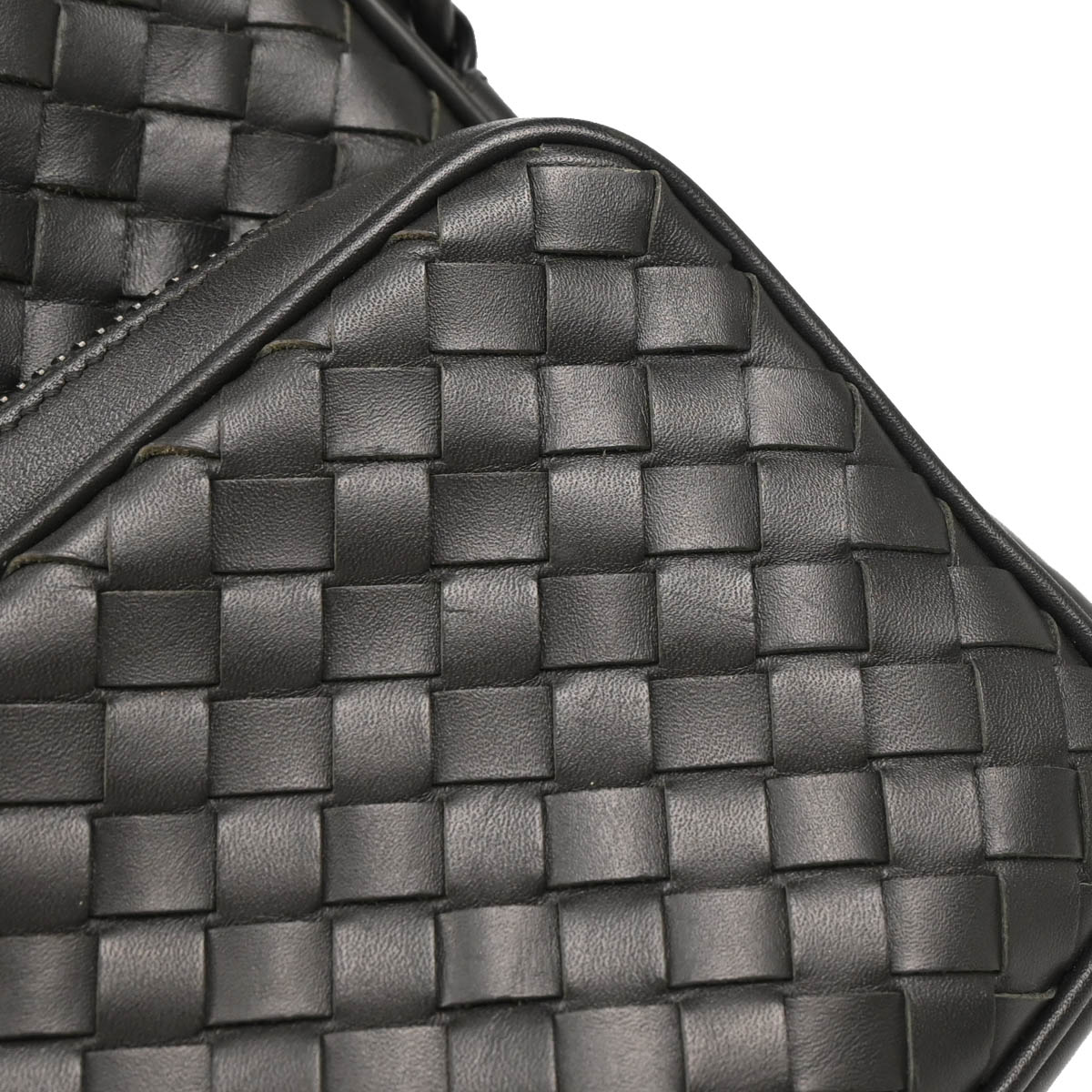 Bottega Veneta Gray Intrecciato Shoulder Bag