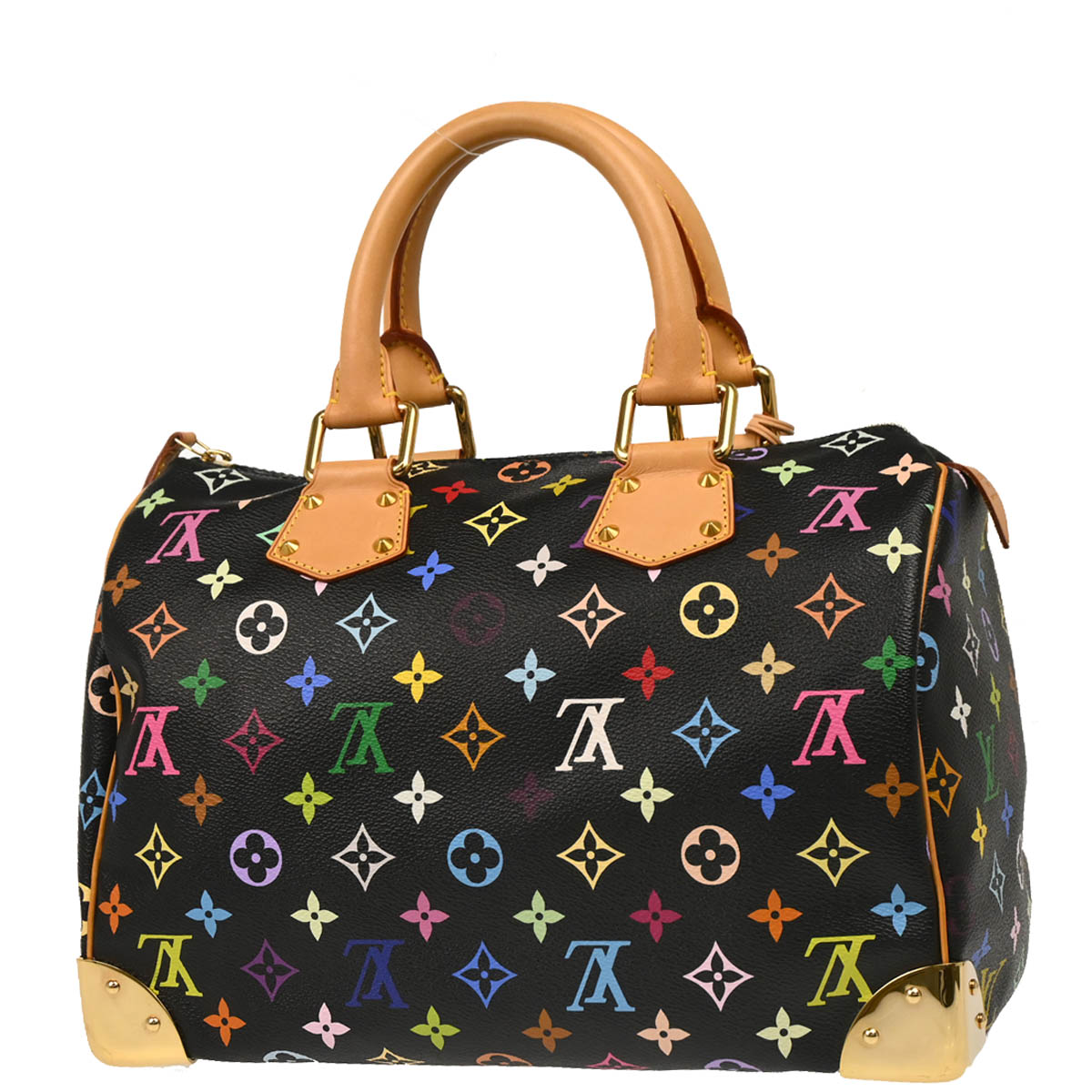 Louis Vuitton 2012 Black Monogram Multicolor Speedy 30 Handbag M92642