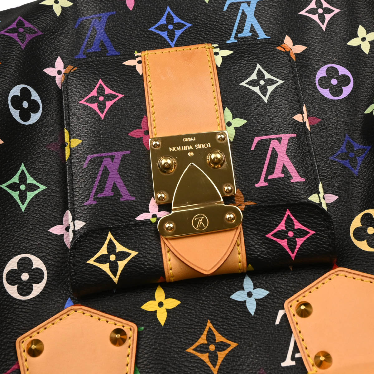 Louis Vuitton 2012 Black Monogram Multicolor Speedy 30 Handbag M92642