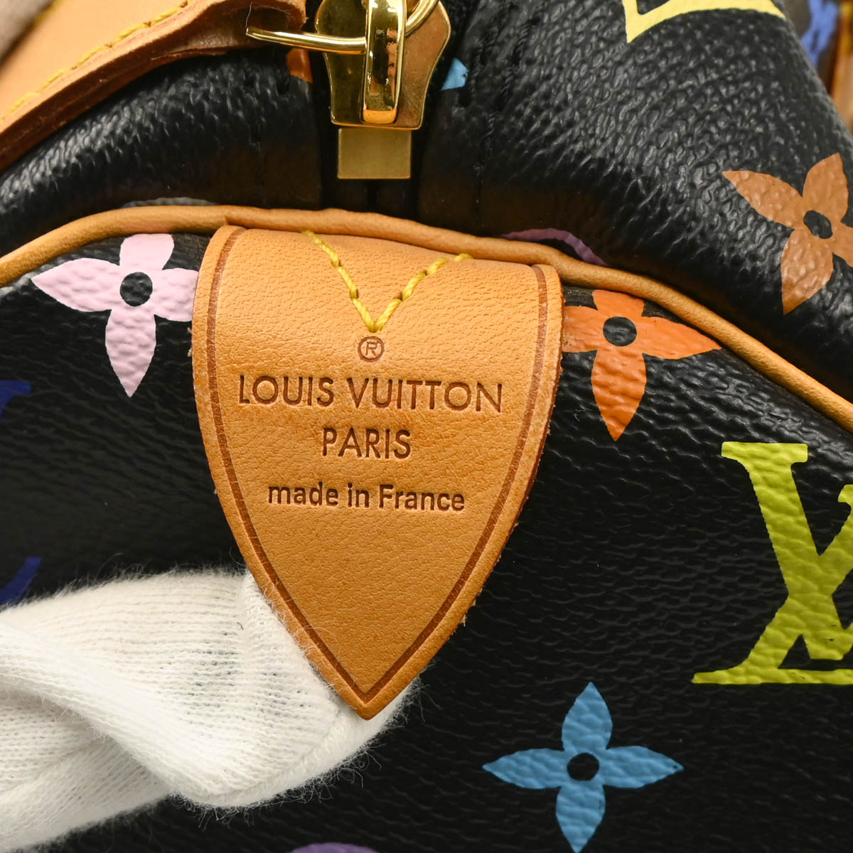 Louis Vuitton 2012 Black Monogram Multicolor Speedy 30 Handbag M92642