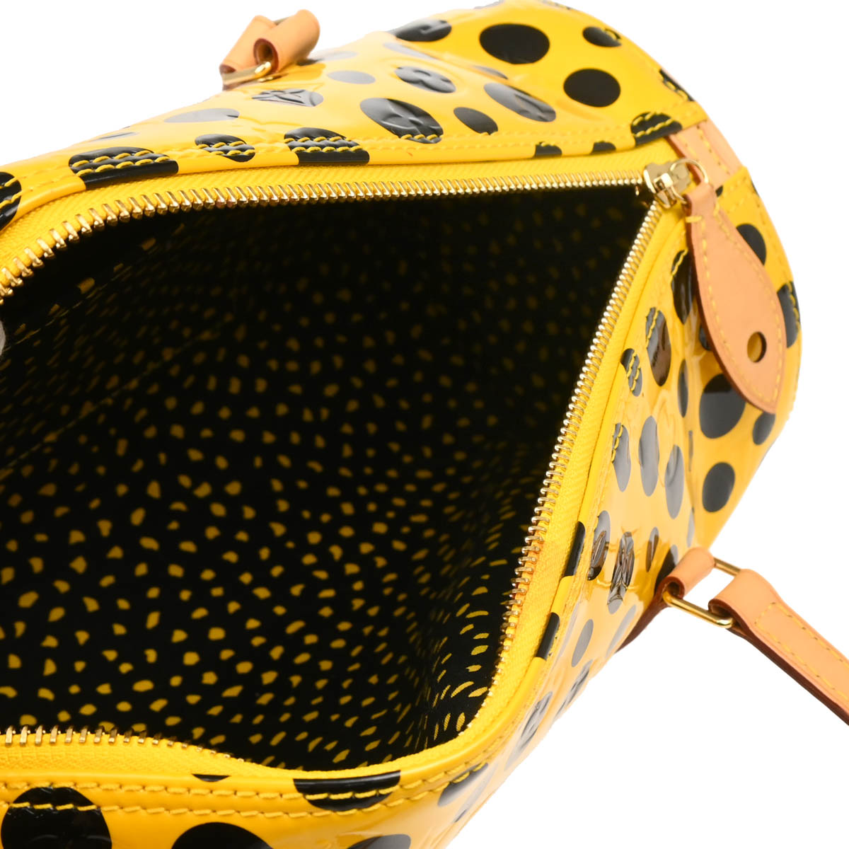 Louis Vuitton 2012 Yellow Vernis Dot Infinity Papillon Handbag M91424