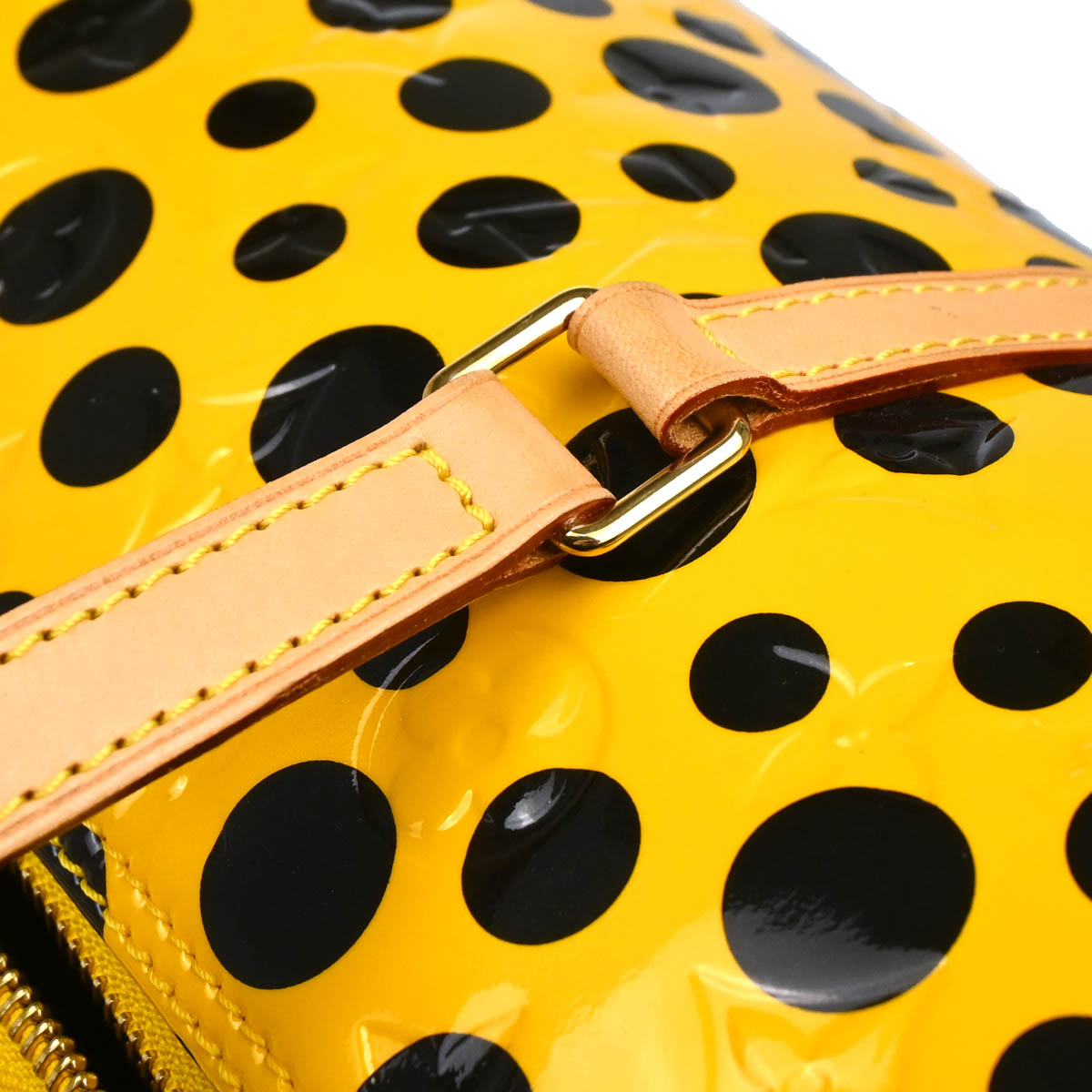 Louis Vuitton 2012 Yellow Vernis Dot Infinity Papillon Handbag M91424