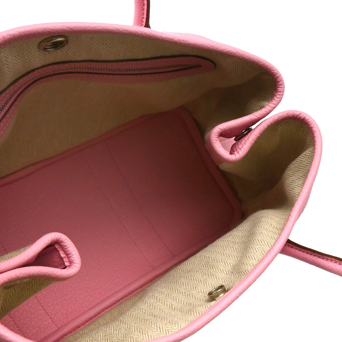Hermes 2010 Pink Buffalo Sindhu Garden Party TPM Tote Handbag