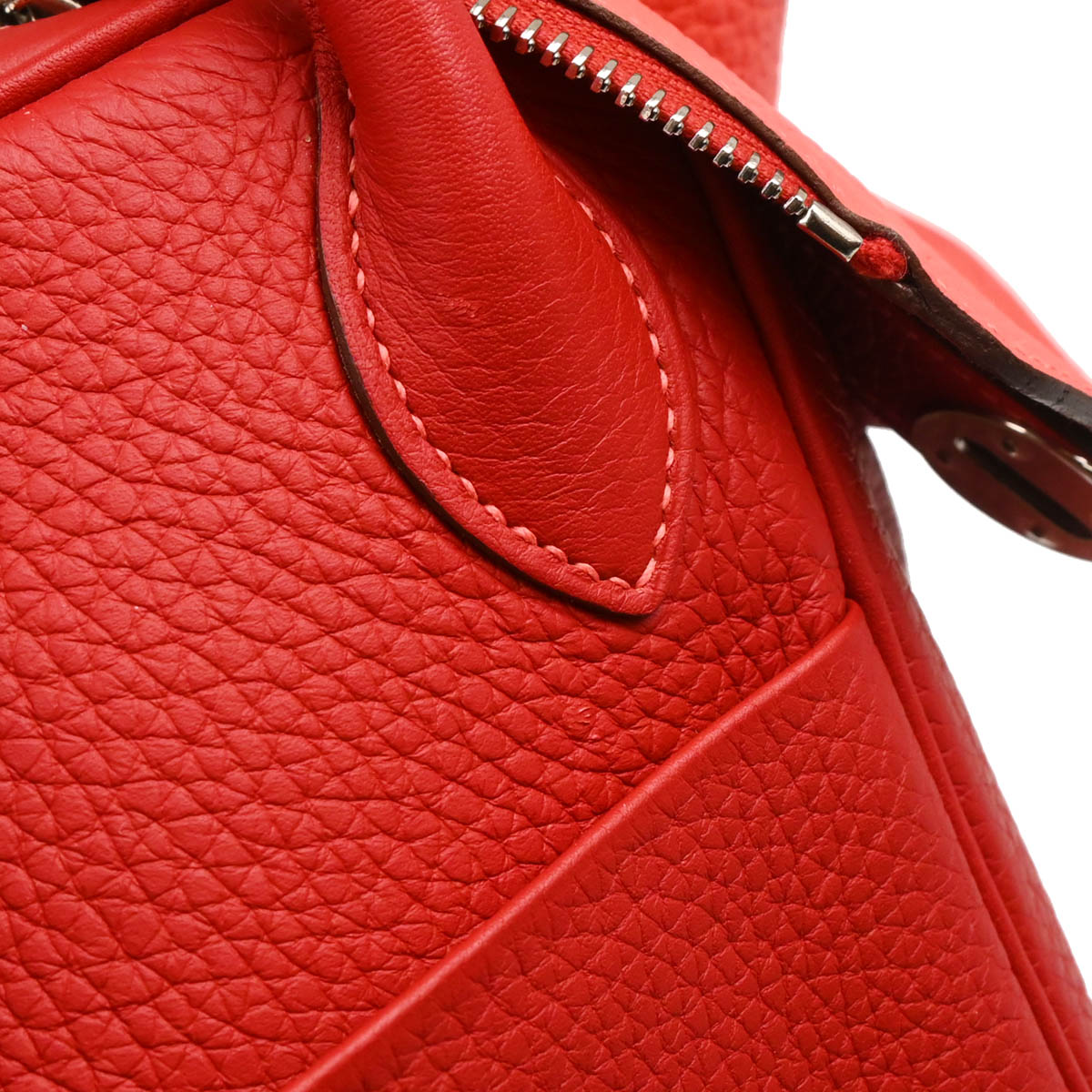 Hermes 2012 Rouge Tomate Taurillon Clemence Lindy 30 Shoulder Bag